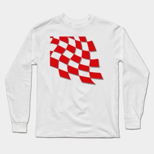 Croatia 1998 Retro Checkered Red White Home Long Sleeve T-Shirt